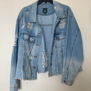 Wild Fable Distressed Jean Jacket